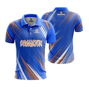 Custom 92 Polyester 8 Spandex Boys T shirts Blue Polo Shirts Men’s Custom Summer Men Casual Shirts