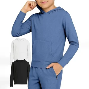 Custom Baby Children’s US Size Polyester Fleece Windproof Casual Hooded Sweatshirt Pullover Hoodie for 5 14 Years Old Boys