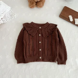 Custom Baby Sweater Sweatshirt Baby Girls’ Fall Winter Cardigan Sweaters Coats Outfits for Toddlers