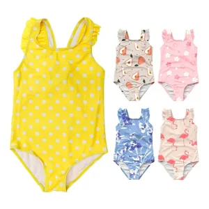 Custom Baby/Toddler Girls One Piece Swimsuit UPF 50+ Sun Bathing Suit Little Kids Cute Quick Dry Swim Suits