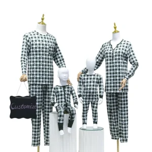 Custom Bamboo Clothing Set Children’s Winter Halloween Sleepwear Pyjamas Long Boy Christmas Kids Pajamas Set