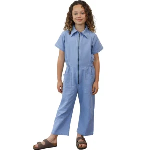 Custom Basic Style Utility Boilersuit Jumpsuit for Kids 100% Cotton Twill for School Activities Manufactured Girls Jumpsuits