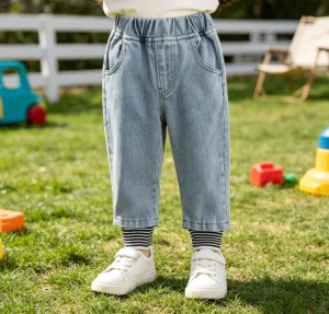 Custom Boys’ Jeans OEM Multiple Colors 7 Day Sample in Stock Kids Clothing Factory Foshan