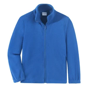 Custom Boys and Toddlers Full Zip Polar Fleece Mock Jacket Warm Comfort School Uniform Kids Lightweight Fleece Jacket