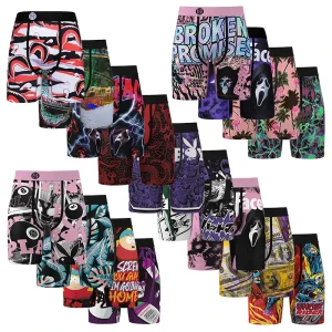 Custom Brand Logo Graphic Shorts 3D Digital Printed Boxers Young Boys Trunks Plus Size Designer Underwear Men Lingerie Briefs