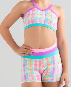 Custom Children’s Cheerleading Practice Wear Breathable Cheer Outfits Girls Cheer Crop Top Shorts Set Training Performance