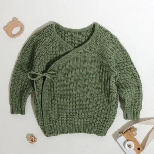 Custom Color Autumn and Winter Long Sleeves Baby Tops Casual Pullover Knitted Children Girls Boys Sweaters