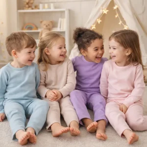 Custom Cotton Kids Pajamas Winter Children Pyjamas Boy Girls Clothing Sets Kids Loungewear Set Underwear Children Clothes Set