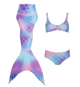 Custom Design Child Fitness Bikini Girl Recycle Swimsuit Baby Reversible Beachwear Mermaid Dress Plus Size Kid Tube Cosplay