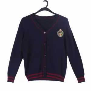 Custom Design School Sweater Uniform Kids Children’s School Sweater V Neck Cardigan for Boy