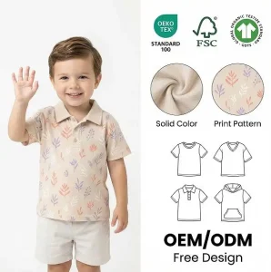 Custom Ecofriendly Digital Print Summer Jersey Short Sleeve Kids T-shirt 100% Organic Cotton Boys Clothing