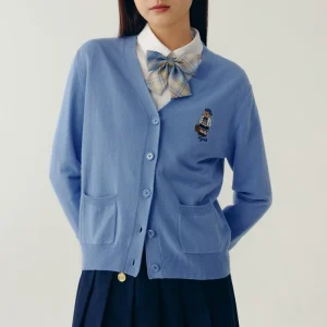 Custom Embroidery Jk School Uniform School Cardigan Sweaters Cos Sweater Woolen Sweater Designs for Girls