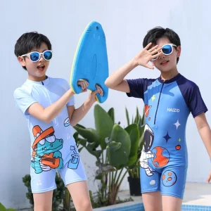 Custom Fashion Kids Swimsuit 1 Piece Baby Boys Swimwear with Printing