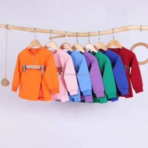 Custom Fashion Unisex Hoodie Long Sleeve French Terry Kids Sweatshirt Casual Style Tracksuit for Toddler Boys & Girls