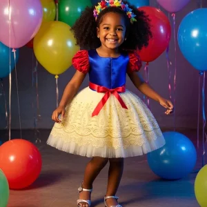 Custom Girls Party Dress Short Sleeve O neck Little Girl Ball Gowns Dress Fashion Lace Girls Princess Dress