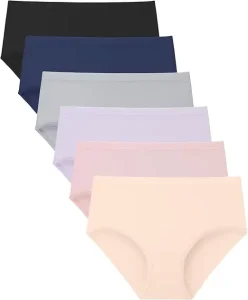 Custom Girls Women Breathable Bamboo Moisture Wicking Panties Lightweight Underwear Soft Solid Color Briefs Non Toxic Undies