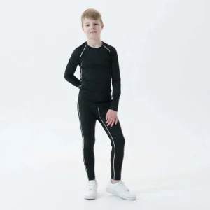 Custom Kids Boys Sport Outdoor Fleece Thermal Underwear Long Johns Set Fashion Style for Winter