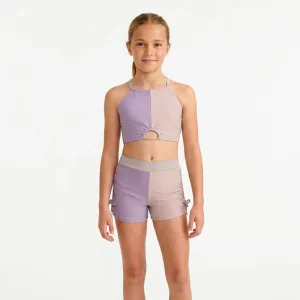 Custom Kids Girls Two Piece Swimsuits Bathing Suits Bikini Sets UPF 50+ Swimwear Swim Crop Top & Bikini Bottom for 4 13 Years