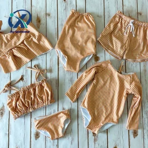 Custom Kids Swimwear Baby Girl Bikini Set Toddler One Piece Swimsuit Cute Printing