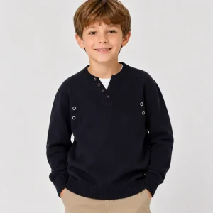 Custom Knitted Child Clothes Fashion Fall Winter Kids Sweater Pure Cotton Pullover Baby Boys Sweater Designs