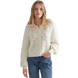 Custom Ladies Sweater Long Sleeve Knitwear Girls Cardigan Knit Sweater