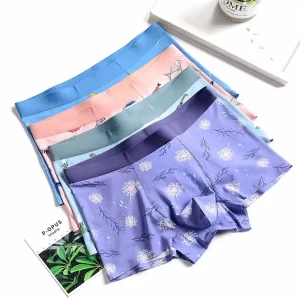 Custom Logo Boxer Brief Sexy Underwear With Printing for Kid Knit Seamless Briefs Men’s Boxer Underwear