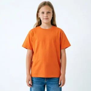Custom Logo Boys Shirts Short Sleeve Cotton Shirts for Boys Summer T Shirts Kids Basic T Shirts Unisex Tees Top Clothes