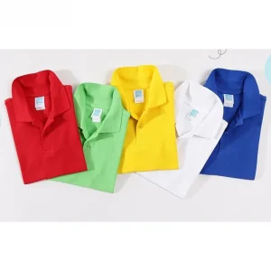 Custom Logo Child’s High Quality Polo Shirt Cotton Plain Blank Kids Polo Shirt