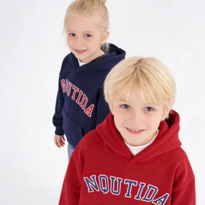 Custom Logo Fleece Lined Sweatshirts Fashion Printed Casual Hoodies for Toddler Kids Boys & Girls
