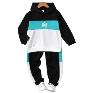 Custom Logo Little Boy Clothing Jogger Set Sport Suits for Boys