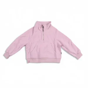 Custom Logo Print Baby Kids Clothing Cotton Solid Color Boys Girls Zip up Pullover Sweatshirt Kids Sweater