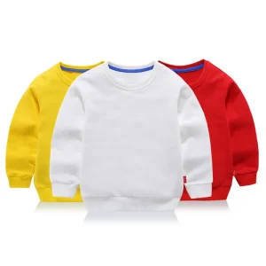 Custom Logo Winter Kids Girl Solid Color Top Children Boy Sweater Pullover Baby Sweater Jumper