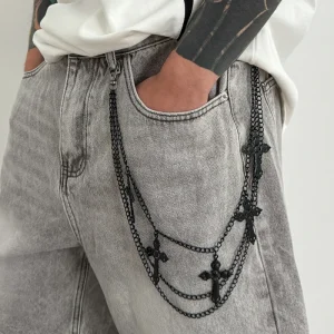 Custom Man Belt Kids Boys Belly Strap Streetwear Personalized Pants Birthday Fashion Chains Metal