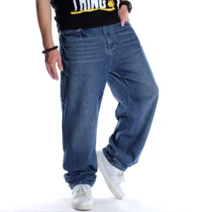 Custom Men Outfit Baggy Fit Dark Blue Jeans Pants Designer New Release Original Fit Denim Baggy Jeans Polar Big Boys Skate Pants