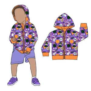 Custom Multi styles Kids Boy Hoodie with Zipper Milk Protein Fiber Boys Long Sleeve Zip Up Hoodie Jacket