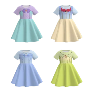 Custom No Tariffs Children Girls Clothing Spring Summer Breathable Dreamy Baby Princess Dress Milk Silk ODM Character