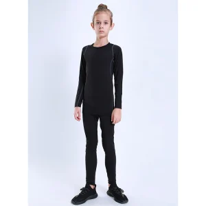 Custom Oem Play Boy Top and Trouser Workout Fitness Wear Skin Tight Compression Wear for Kid