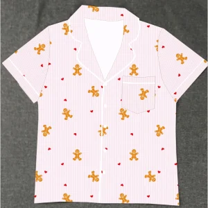 Custom Pattern Cotton Pyjamas Digital Girls Sleepwear Set Printing Two Piece Nightgowns Satin Women Designers Sleepwear