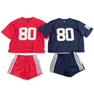 Custom Printed Plus Size Gym Crop Top and Running Shorts Quick Dry Mesh Summer 2 Piece Girls Women Shorts Set
