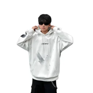 Custom Printed Quick Dry Breathable Casual Knitted Hoodie Premium Pullover Cotton Polyester Fabric for Boys 10 20 Years Old
