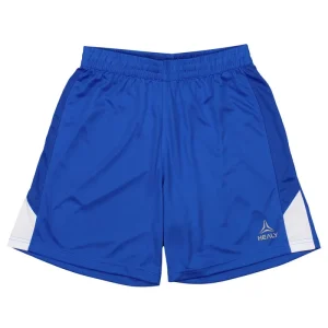Custom Quick Dry Polyester Boys Shorts Gym Drawstring Elastic Athletic Running Jogging Blue Soccer Shorts