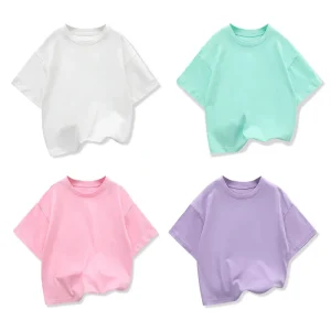 Custom Summer Children Casual Kids Boy Girls Cotton Short Sleeve T Shirt