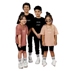 Custom Summer Children Clothes Kids Short Sleeve Baby Boys and Girls Casual T Shirt