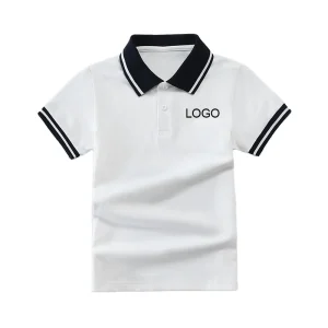 Custom Summer School Kids Children’s Short sleeved T shirt Polo Shirts for Boys and Girls Kids Polo t Shirt School Uniforms Polo