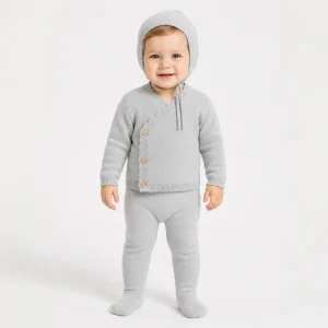 Custom Toddler Baby Kids Boys Girls Sweater Multi Piece Set Striped Knit Long Sleeve Knitted Sweater Pants Baby Set