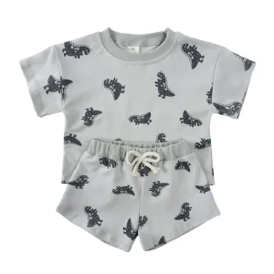 Custom Toddler Kids Toddler Home Wear Girls Boys Soft Comfy Bamboo Sleepwear Pajamas 2pcs Outfit for Kids