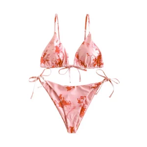 Custom Two Pieces Sustainable Baby Swimsuit Bikini Girl Bathing Suit Child Toddler Swimwear