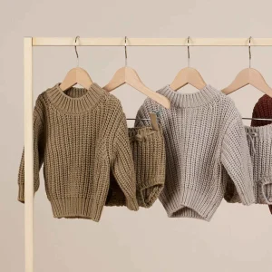Custom Unisex Baby Clothing Sets for Baby Boys Knit Sweater Suits Made of Thin Cotton Breathable O Neck Full Sleeve