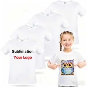 Custom Unisex Girls Boys White Undershirt 2t 3t Plain White T Shirts for Kids Sublimation Tshirts Camisetas Blancas Para Ninos