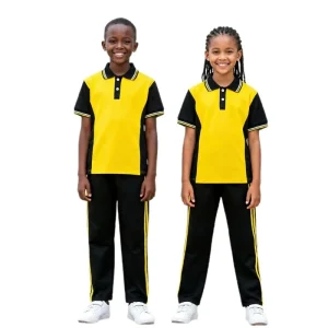 Custom Unisex Summer Short Sleeve Polo Shirt African School Uniform T Shirt for Boys Girls Custom Embroidery Logo